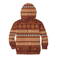 Fiji Marau na Kerisimasi Kid Hoodie Gold Tapa Masi Inspired Christmas - Polynesian Pride
