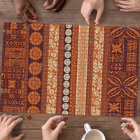 Fiji Marau na Kerisimasi Puzzle Gold Tapa Masi Inspired Christmas - Polynesian Pride
