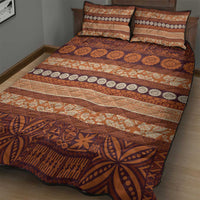 Fiji Marau na Kerisimasi Quilt Bed Set Gold Tapa Masi Inspired Christmas - Polynesian Pride