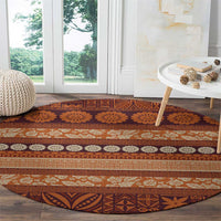 Fiji Marau na Kerisimasi Round Carpet Gold Tapa Masi Inspired Christmas - Polynesian Pride