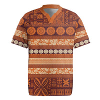 Fiji Marau na Kerisimasi Rugby Jersey Gold Tapa Masi Inspired Christmas LT9 Gold - Polynesian Pride