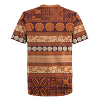 Fiji Marau na Kerisimasi Rugby Jersey Gold Tapa Masi Inspired Christmas LT9 - Polynesian Pride