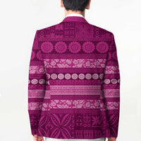 Fiji Marau na Kerisimasi Blazer Pink Tapa Masi Inspired Christmas - Polynesian Pride