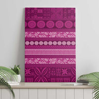 Fiji Marau na Kerisimasi Canvas Wall Art Pink Tapa Masi Inspired Christmas - Polynesian Pride