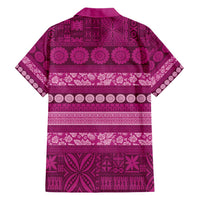 Fiji Marau na Kerisimasi Hawaiian Shirt Pink Tapa Masi Inspired Christmas - Polynesian Pride