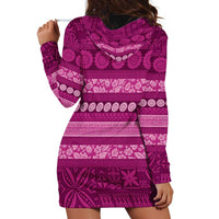 Fiji Marau na Kerisimasi Hoodie Dress Pink Tapa Masi Inspired Christmas - Polynesian Pride