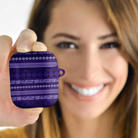 Fiji Marau na Kerisimasi AirPods Case Purple Tapa Masi Inspired Christmas LT9 - Polynesian Pride