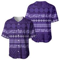 Fiji Marau na Kerisimasi Baseball Jersey Purple Tapa Masi Inspired Christmas LT9 - Polynesian Pride
