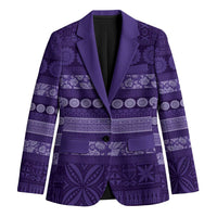 Fiji Marau na Kerisimasi Blazer Purple Tapa Masi Inspired Christmas - Polynesian Pride