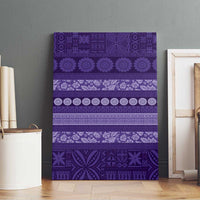 Fiji Marau na Kerisimasi Canvas Wall Art Purple Tapa Masi Inspired Christmas - Polynesian Pride