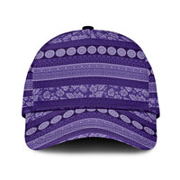 Fiji Marau na Kerisimasi Classic Cap Purple Tapa Masi Inspired Christmas LT9 Universal Fit Purple - Polynesian Pride