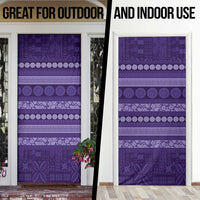 Fiji Marau na Kerisimasi Door Cover Purple Tapa Masi Inspired Christmas - Polynesian Pride