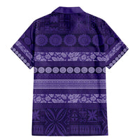 Fiji Marau na Kerisimasi Family Matching Mermaid Dress and Hawaiian Shirt Purple Tapa Masi Inspired Christmas - Polynesian Pride
