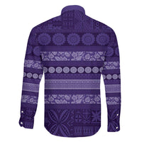 Fiji Marau na Kerisimasi Family Matching Mermaid Dress and Hawaiian Shirt Purple Tapa Masi Inspired Christmas LT9 - Polynesian Pride