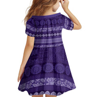 Fiji Marau na Kerisimasi Family Matching Tank Maxi Dress and Hawaiian Shirt Purple Tapa Masi Inspired Christmas LT9 - Polynesian Pride
