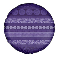 Fiji Marau na Kerisimasi Spare Tire Cover Purple Tapa Masi Inspired Christmas - Polynesian Pride