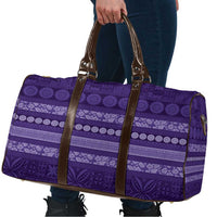 Fiji Marau na Kerisimasi Travel Bag Purple Tapa Masi Inspired Christmas - Polynesian Pride