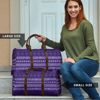 Fiji Marau na Kerisimasi Travel Bag Purple Tapa Masi Inspired Christmas - Polynesian Pride