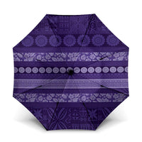 Fiji Marau na Kerisimasi Umbrella Purple Tapa Masi Inspired Christmas - Polynesian Pride