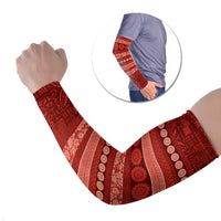 Fiji Marau na Kerisimasi Arm Sleeves Red Tapa Masi Inspired Christmas - Polynesian Pride