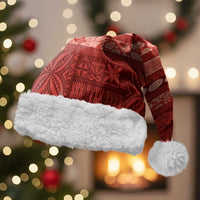 Fiji Marau na Kerisimasi Christmas Santa Hat Red Tapa Masi Inspired Christmas - Polynesian Pride