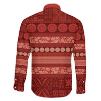Fiji Marau na Kerisimasi Family Matching Short Sleeve Bodycon Dress and Hawaiian Shirt Red Tapa Masi Inspired Christmas LT9 - Polynesian Pride