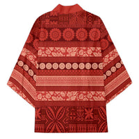Fiji Marau na Kerisimasi Kimono Red Tapa Masi Inspired Christmas - Polynesian Pride
