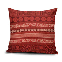 Fiji Marau na Kerisimasi Pillow Cover Red Tapa Masi Inspired Christmas - Polynesian Pride