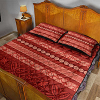 Fiji Marau na Kerisimasi Quilt Bed Set Red Tapa Masi Inspired Christmas - Polynesian Pride