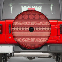 Fiji Marau na Kerisimasi Spare Tire Cover Red Tapa Masi Inspired Christmas - Polynesian Pride