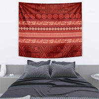 Fiji Marau na Kerisimasi Tapestry Red Tapa Masi Inspired Christmas - Polynesian Pride