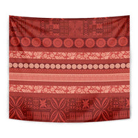 Fiji Marau na Kerisimasi Tapestry Red Tapa Masi Inspired Christmas - Polynesian Pride