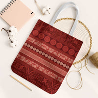 Fiji Marau na Kerisimasi Tote Bag Red Tapa Masi Inspired Christmas - Polynesian Pride
