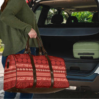 Fiji Marau na Kerisimasi Travel Bag Red Tapa Masi Inspired Christmas - Polynesian Pride