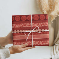 Fiji Marau na Kerisimasi Wrapping Paper Red Tapa Masi Inspired Christmas - Polynesian Pride