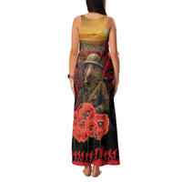 Maori Kiwi Soldier Fern Tattoo ANZAC Day Family Matching Tank Maxi Dress and Hawaiian Shirt Lest We Forget