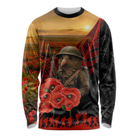 Maori Kiwi Soldier Fern Tattoo ANZAC Day Long Sleeve Shirt Lest We Forget