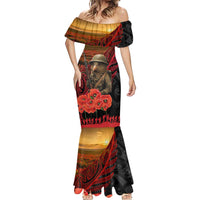 Maori Kiwi Soldier Fern Tattoo ANZAC Day Mermaid Dress Lest We Forget