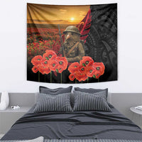 Maori Kiwi Soldier Fern Tattoo ANZAC Day Tapestry Lest We Forget