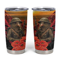 Maori Kiwi Soldier Fern Tattoo ANZAC Day Tumbler Cup Lest We Forget