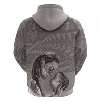 New Zealand Mother's Day Zip Hoodie Maori Mo Toku Mama Silver Fern