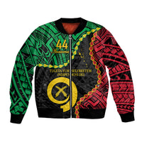Personalised Vanuatu 44th Anniversary Bomber Jacket Tugeta Yumi Selebretem Indipendens Dei