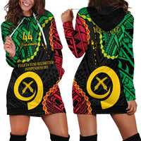 Personalised Vanuatu 44th Anniversary Hoodie Dress Tugeta Yumi Selebretem Indipendens Dei