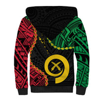 Personalised Vanuatu 44th Anniversary Sherpa Hoodie Tugeta Yumi Selebretem Indipendens Dei
