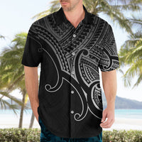 Aotearoa Maori Koru Hawaiian Shirt Polynesian Pacific Tribal - Black LT9 - Polynesian Pride