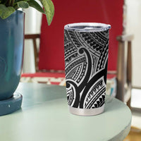 Aotearoa Maori Koru Tumbler Cup Black Polynesian Pacific Tribal