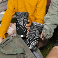 Aotearoa Maori Koru Tumbler Cup Black Polynesian Pacific Tribal