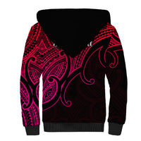 Aotearoa Maori Koru Sherpa Hoodie Polynesian Pacific Tribal - Pink LT9 - Polynesian Pride