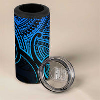 Personalised Aotearoa Papua Shell 4 in 1 Can Cooler Tumbler Blue Polynesian Pacific Tribal