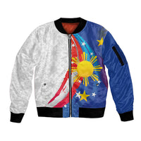 Philippines Flag Day Sleeve Zip Bomber Jacket Filipino Pride Shines Bright On Flag Day